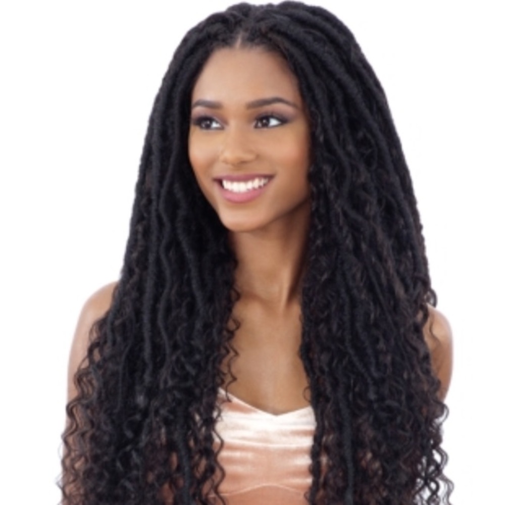 Crochet Faux Loc Wig 22in Goddess Locs 5x5 Lace